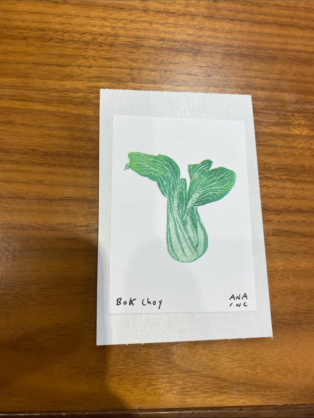 Anastasia INCIARDI mini print - Bok Choy- From Bentonville Arkansas